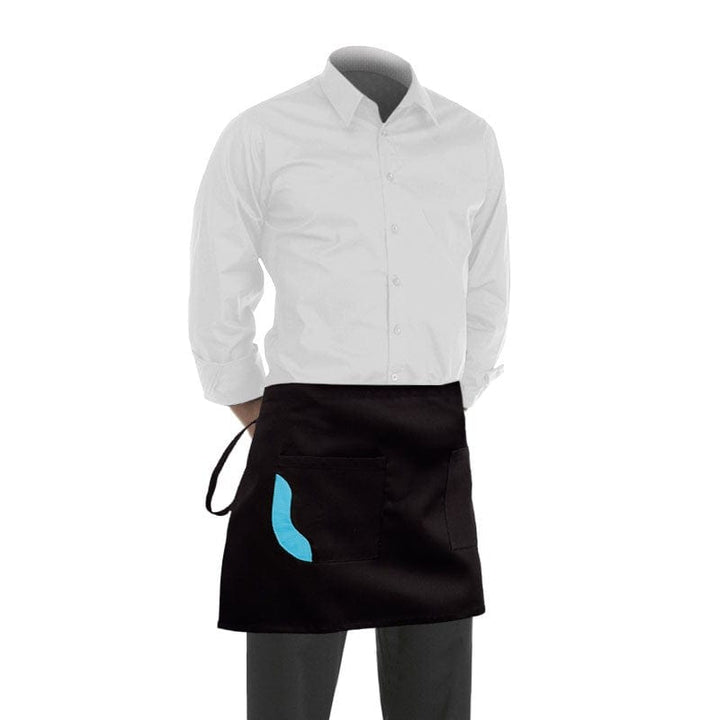 Black Two-tone Short Apron with Blue Pocket - MANELLI -  by Manelli | MANELLI``