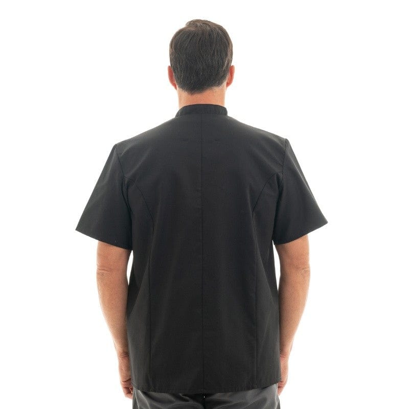 Black Unisex Short Sleeve Chef Coat - MANELLI -  by Manelli | MANELLI``