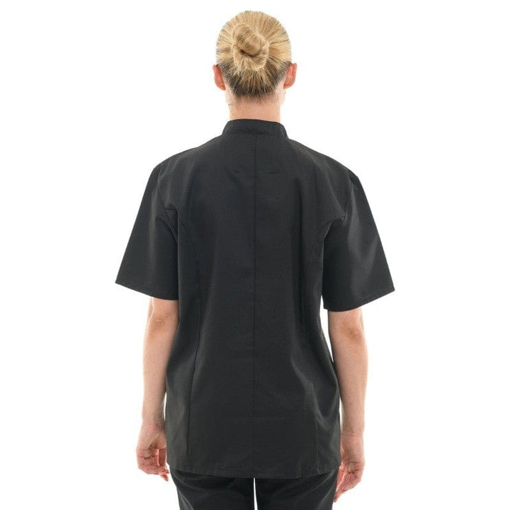 Black Unisex Short Sleeve Chef Coat - MANELLI -  by Manelli | MANELLI``