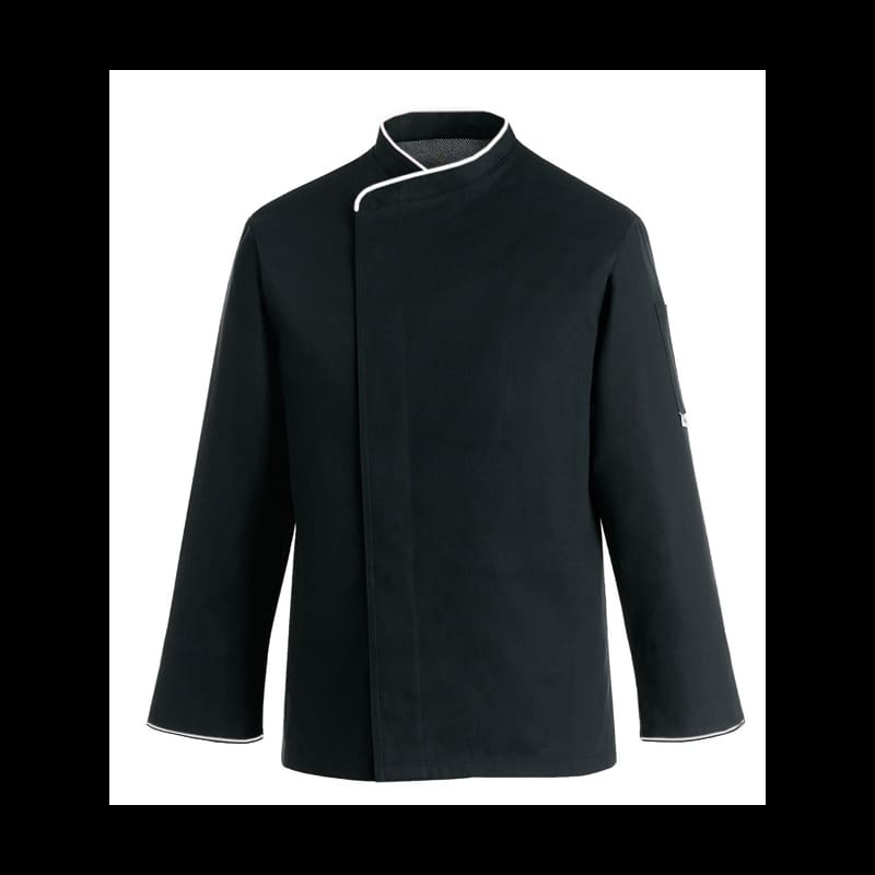 Large Black Kitchen Jacket with Orange Piping - MANELLI -  by Manelli | MANELLI``