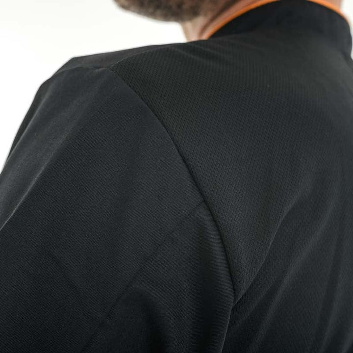 Breathable Short Sleeve or Long Sleeve Chef Coat with Orange Piping - MANELLI -  by Manelli | MANELLI``