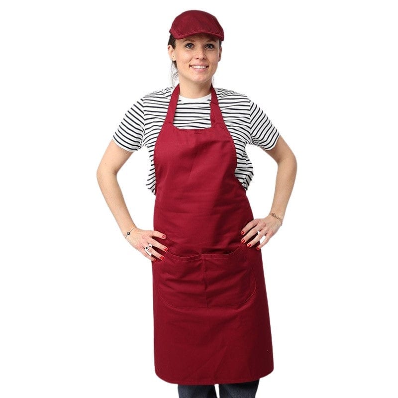 Burgundy Bib Apron - MANELLI -  by Manelli | MANELLI``