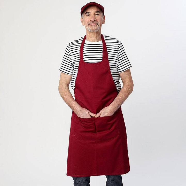 Burgundy Bib Apron - MANELLI -  by Manelli | MANELLI``