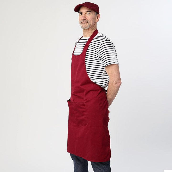 Burgundy Bib Apron - MANELLI -  by Manelli | MANELLI``