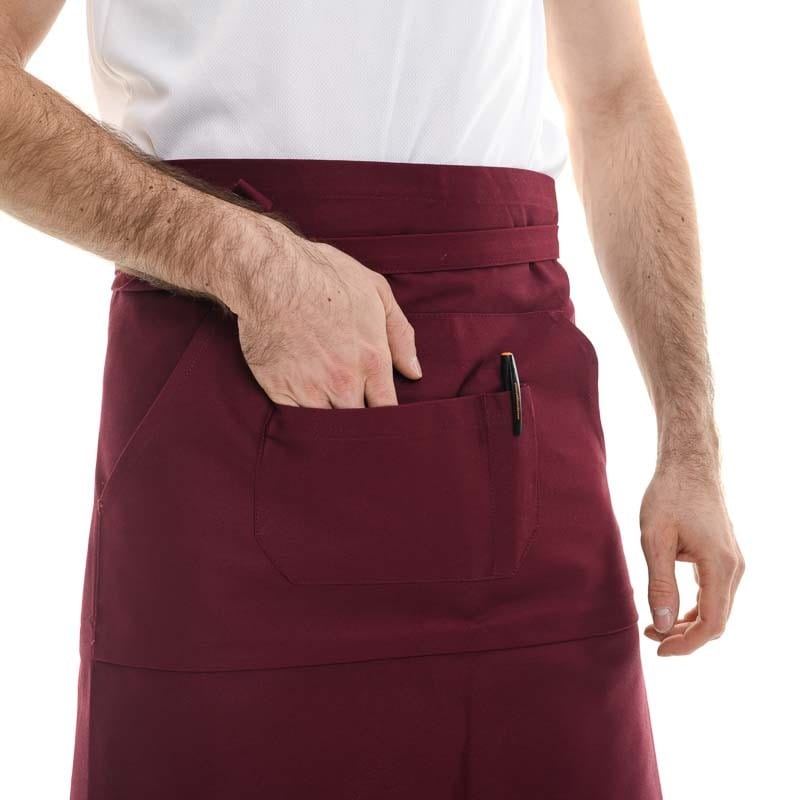 Burgundy Half Kitchen Apron - MANELLI -  by Manelli | MANELLI``