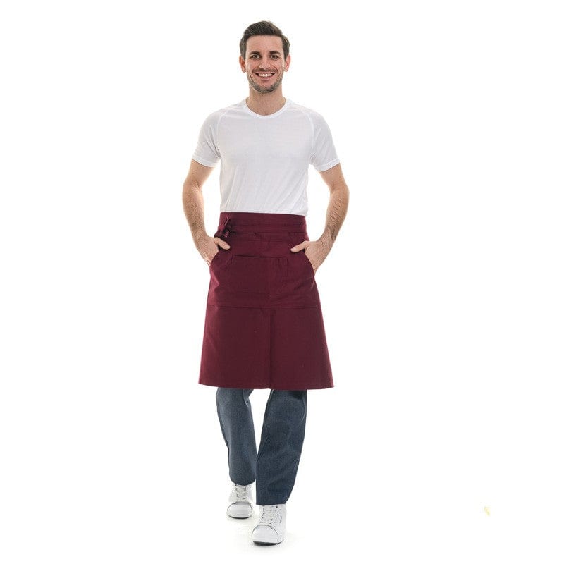 Burgundy Half Kitchen Apron - MANELLI -  by Manelli | MANELLI``