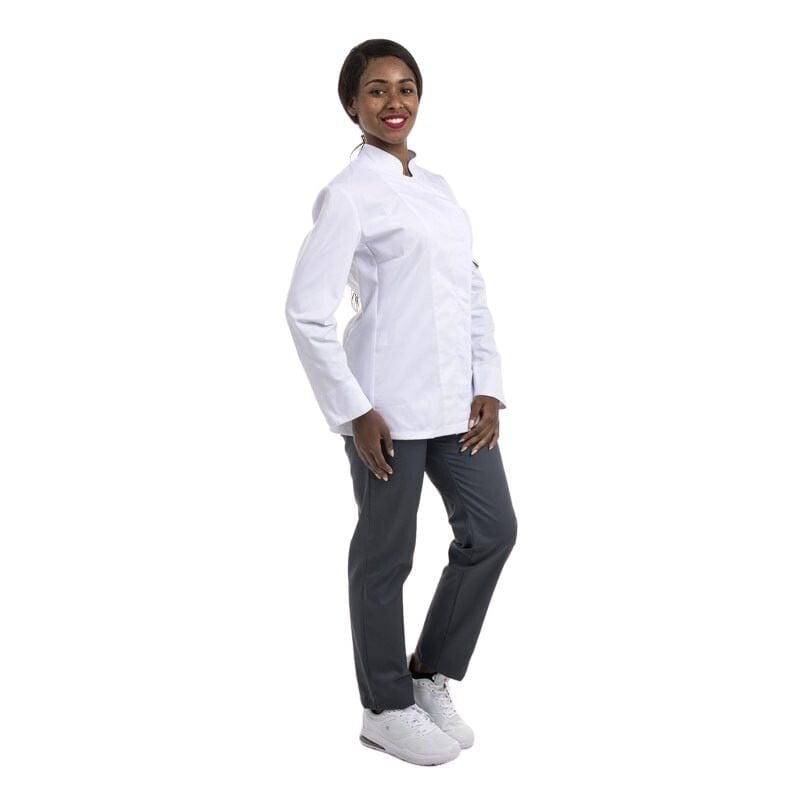 Women's Long Sleeves White Kitchen Coat - MANELLI -  by Manelli | MANELLI``