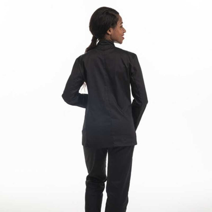 Women's Black Short Sleeve Kitchen Coat Large Size - MANELLI -  by Manelli | MANELLI``
