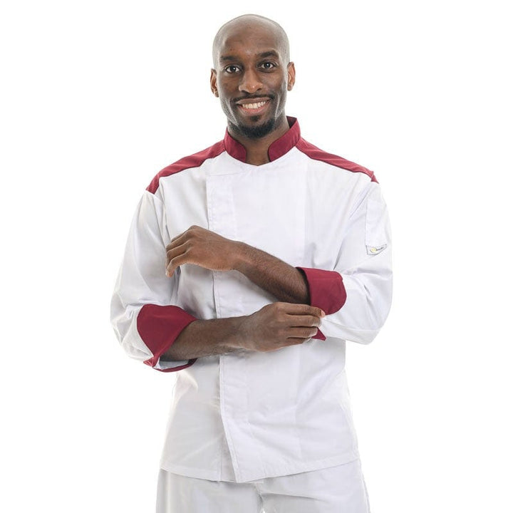 Red Master Chef Coat - Short Sleeve - MANELLI -  by Manelli | MANELLI``