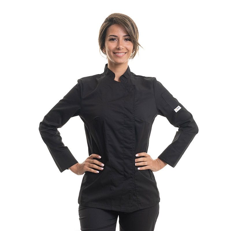 Women's Black Short Sleeve Kitchen Coat - MANELLI -  by Manelli | MANELLI``