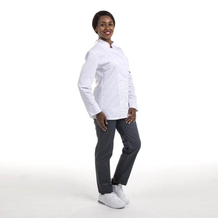 Women's White Short Sleeve Kitchen Coat - MANELLI -  by Manelli | MANELLI``