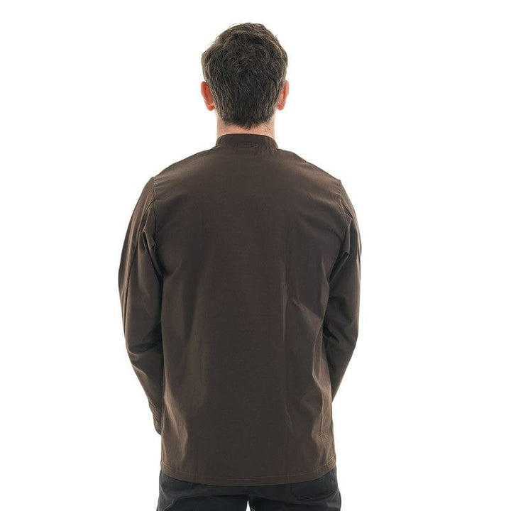 Men's Brown Long Sleeve Chef Coat - MANELLI -  by Manelli | MANELLI``
