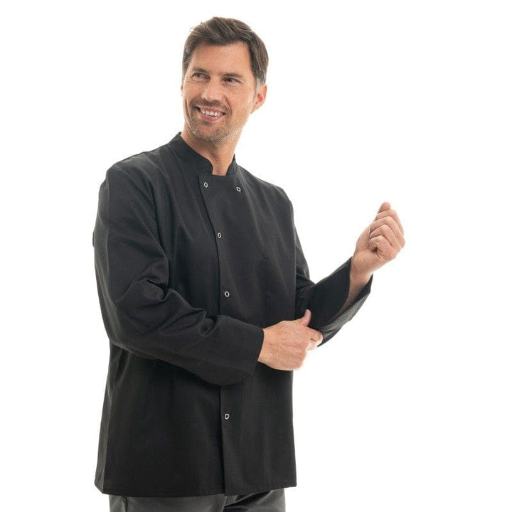 Men's Long Sleeve Apprentice Black Cooking Coat  - MARX - MANELLI -  by Manelli | MANELLI``