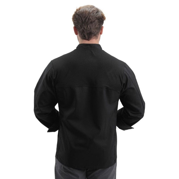 Men's Long Sleeve Black Chef Coat - MANELLI -  by Manelli | MANELLI``