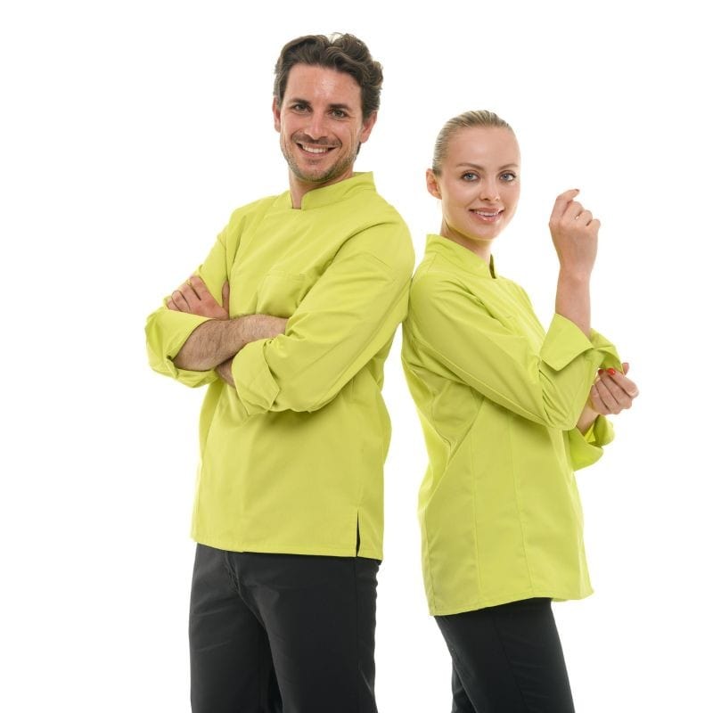 Men's Long Sleeve Lime Chef Coat  - MANELLI -  by Manelli | MANELLI``