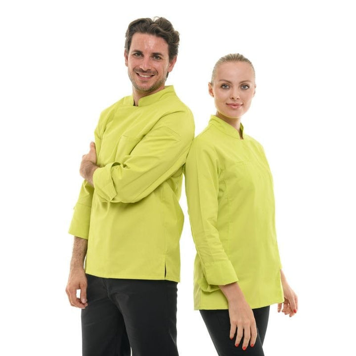 Men's Long Sleeve Lime Chef Coat  - MANELLI -  by Manelli | MANELLI``