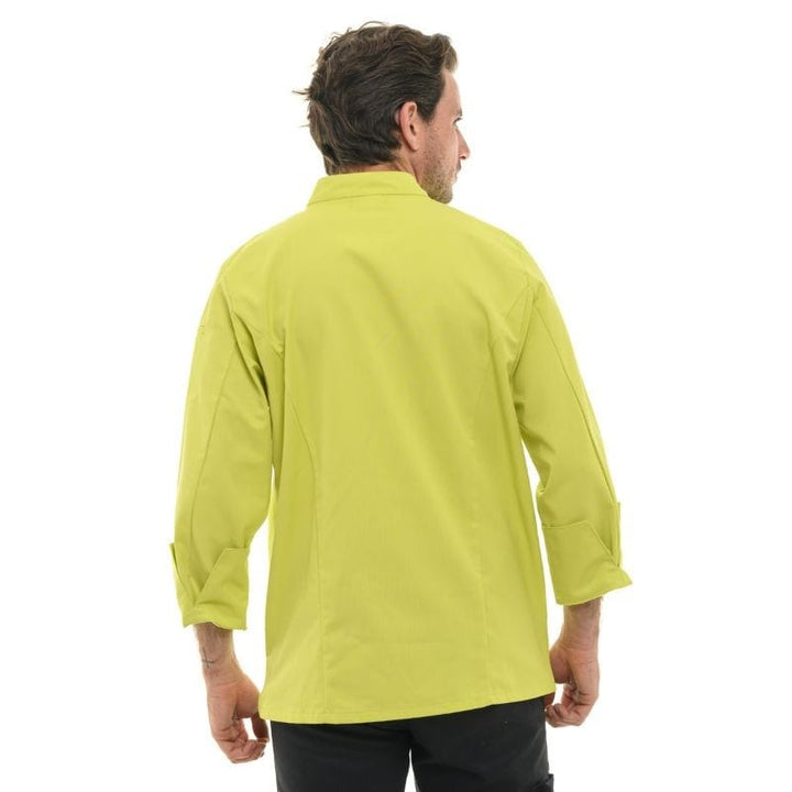 Men's Long Sleeve Lime Chef Coat  - MANELLI -  by Manelli | MANELLI``