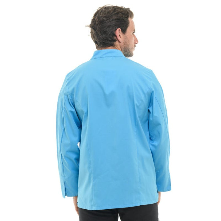 Men's Long Sleeve Turquoise Chef Coat - MANELLI -  by Manelli | MANELLI``