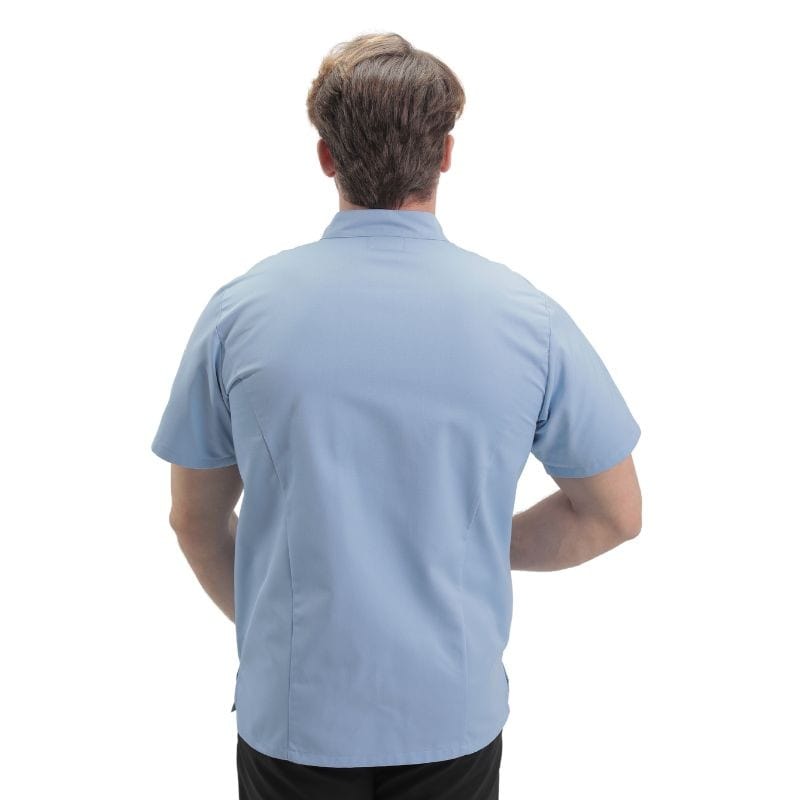 Men's Short Sleeve Sky Blue Cooking Coat  - MANELLI -  by Manelli | MANELLI``