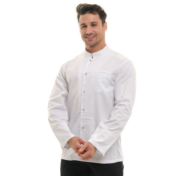 Men's White Nevada Chef Coat with Long Sleeve - MANELLI -  by Manelli | MANELLI``