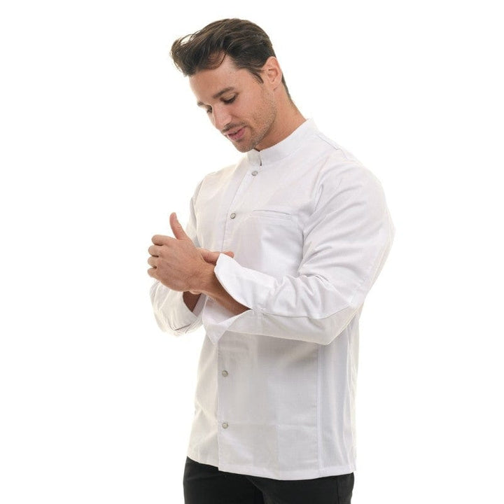 Men's White Nevada Chef Coat with Long Sleeve - MANELLI -  by Manelli | MANELLI``