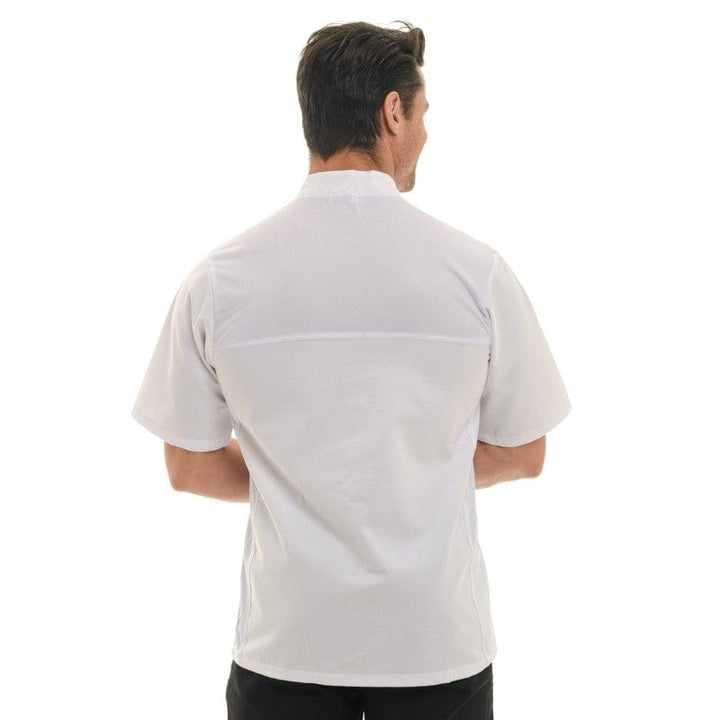 Men's White Short Sleeve Chef's Coat Nevada - MANELLI -  by Manelli | MANELLI``