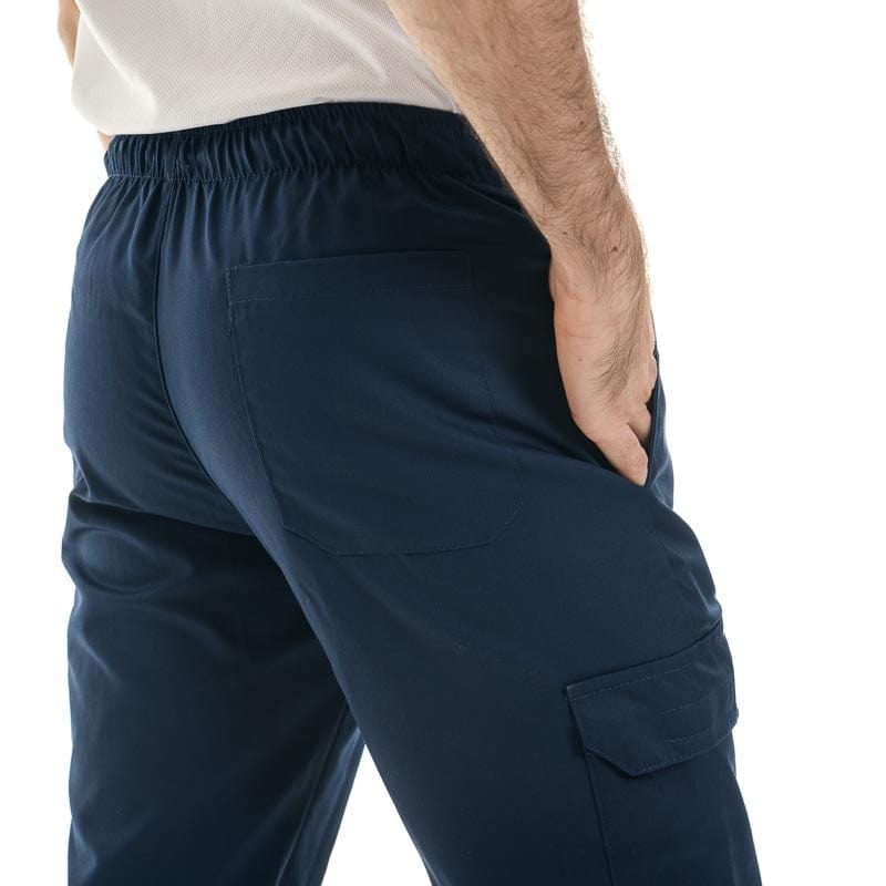 Navy Blue Kitchen Pants with Side Pockets - MANELLI -  by Manelli | MANELLI``