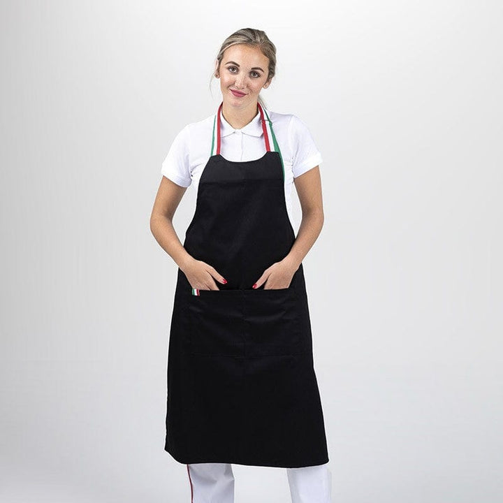 Black Napoli Bib Apron - MANELLI -  by Manelli | MANELLI``