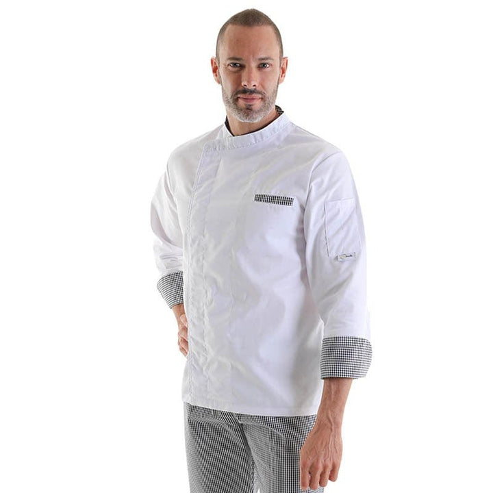 Original Kitchen Coat with White Check Patterns - MANELLI -  by Manelli | MANELLI``