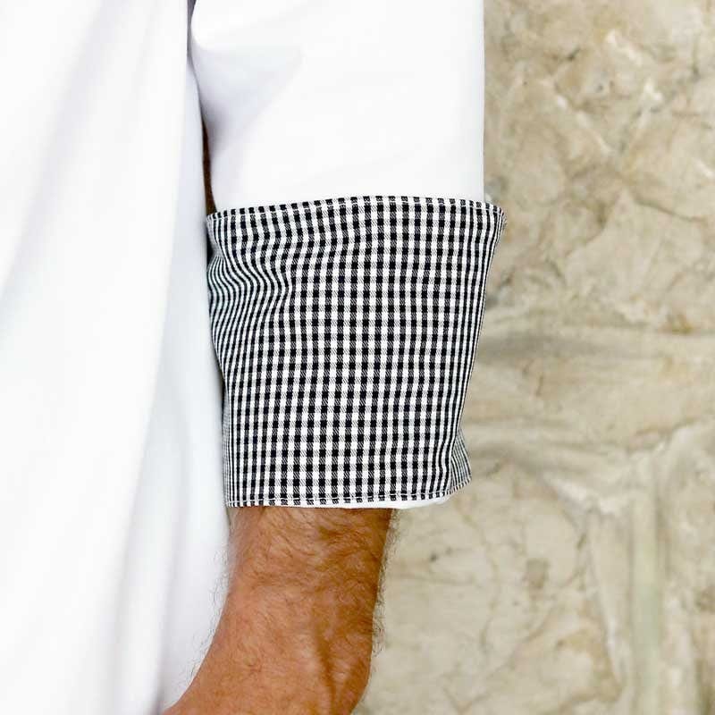 Original Kitchen Coat with White Check Patterns - MANELLI -  by Manelli | MANELLI``