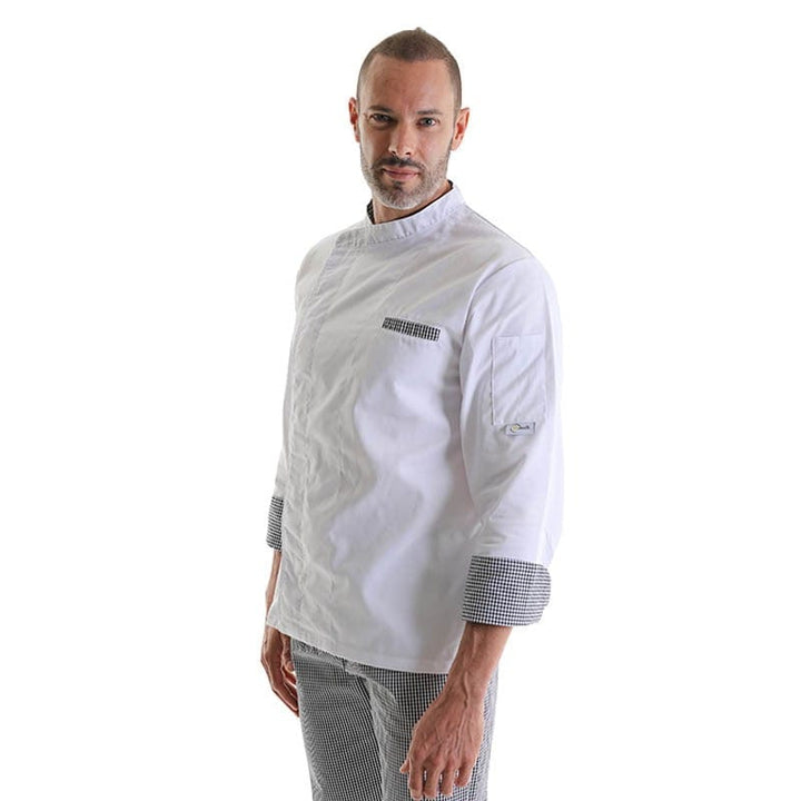 Original Kitchen Coat with White Check Patterns - MANELLI -  by Manelli | MANELLI``