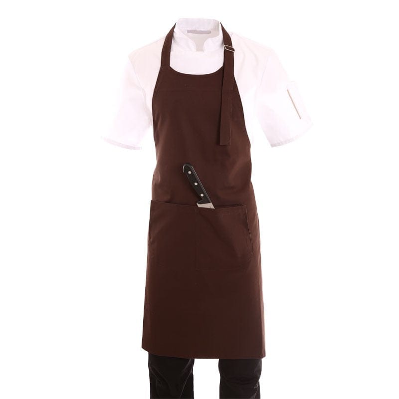 Polycotton Brown Bib Apron - MANELLI -  by Manelli | MANELLI``