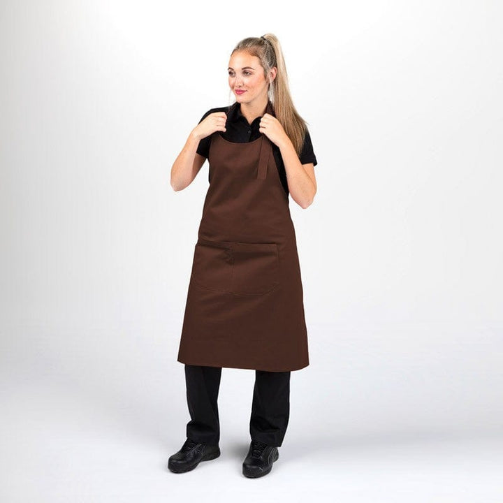 Polycotton Brown Bib Apron - MANELLI -  by Manelli | MANELLI``