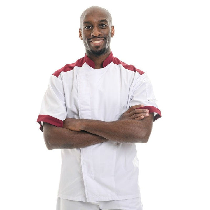 Red Master Chef Coat - Short Sleeve - MANELLI -  by Manelli | MANELLI``