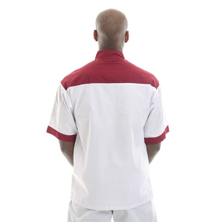 Red Master Chef Coat - Short Sleeve - MANELLI -  by Manelli | MANELLI``