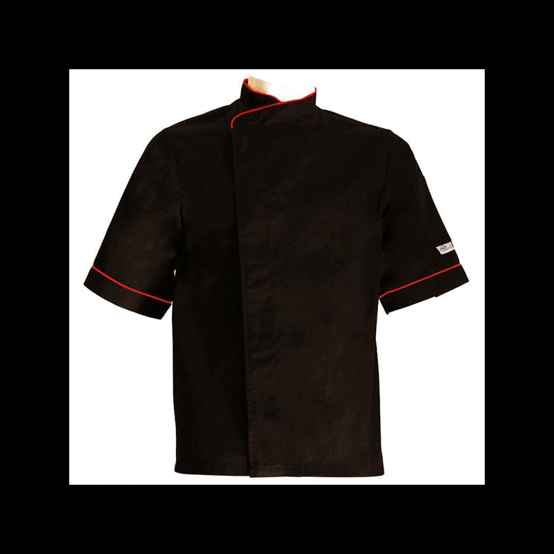 Large Black Kitchen Jacket with Orange Piping - MANELLI -  by Manelli | MANELLI``