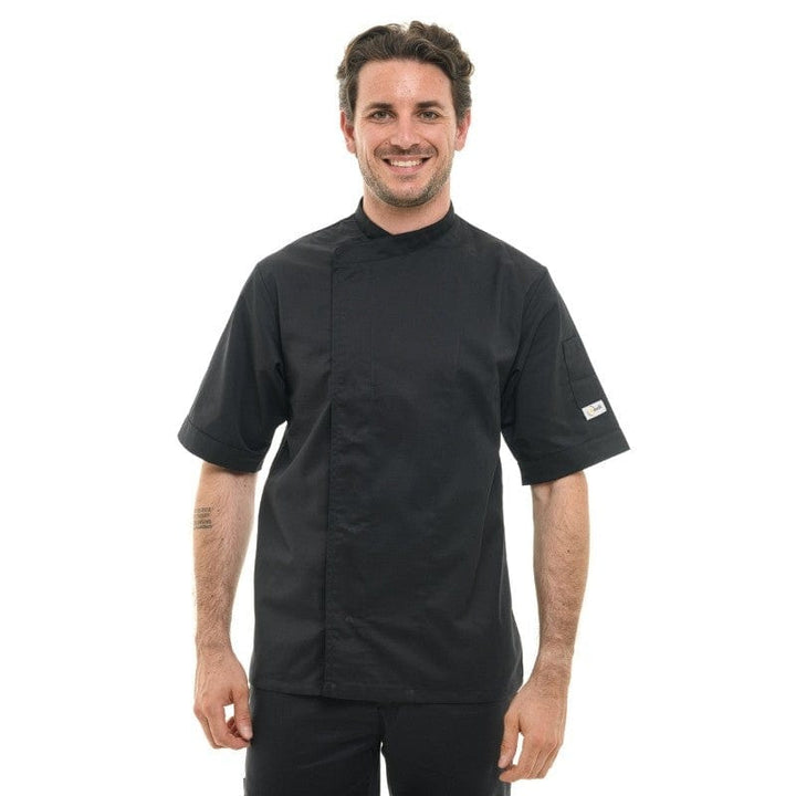 Black Chef Coat Short Sleeve - MANELLI -  by Manelli | MANELLI``