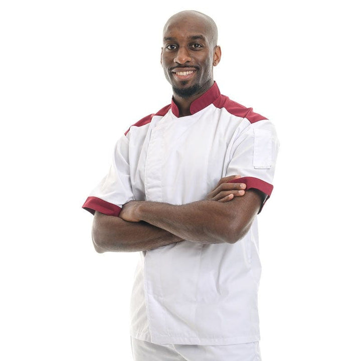 Red Master Chef Coat - Short Sleeve - MANELLI -  by Manelli | MANELLI``