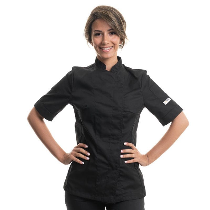 Women's Black Short Sleeve Kitchen Coat - MANELLI -  by Manelli | MANELLI``