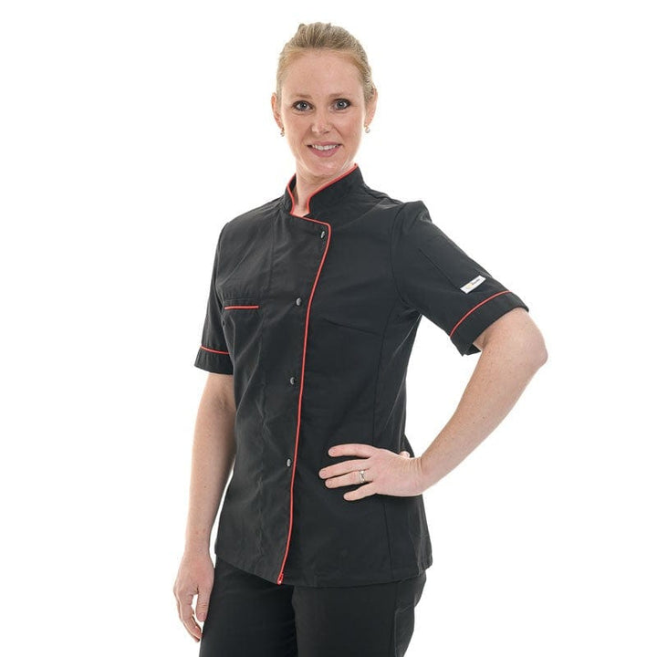 Women's Kitchen Coat with Red Piping Long Sleeve - MANELLI -  by Manelli | MANELLI``