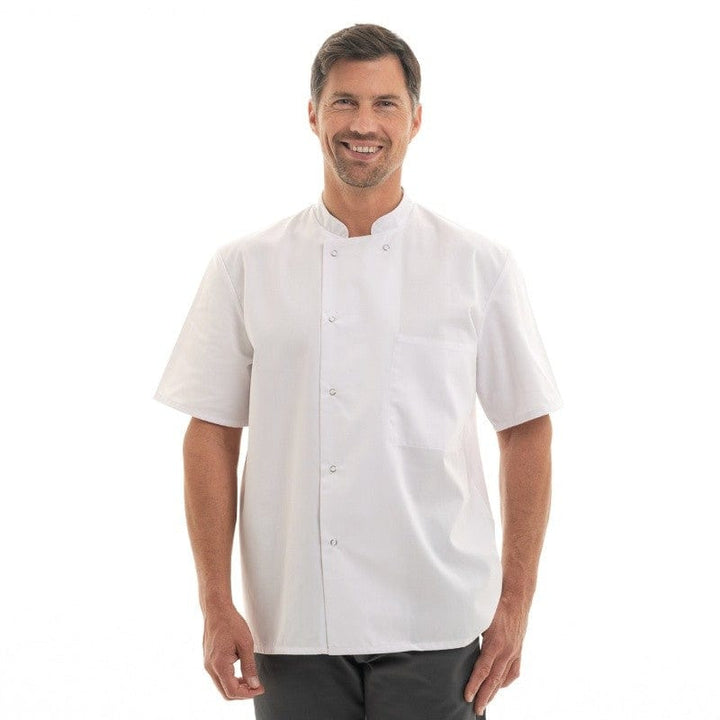 Unisex Short Sleeve White Cooking Coat - MANELLI -  by Manelli | MANELLI``