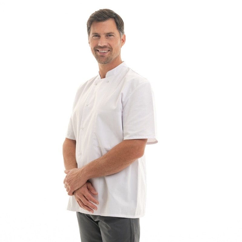 Unisex Short Sleeve White Cooking Coat - MANELLI -  by Manelli | MANELLI``