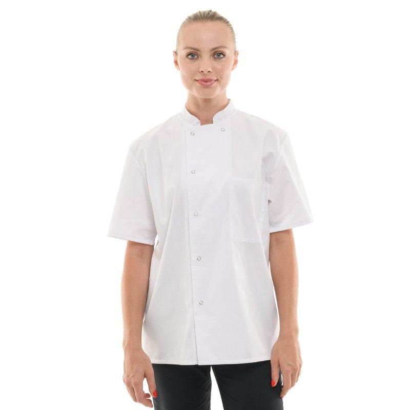 Unisex Short Sleeve White Cooking Coat - MANELLI -  by Manelli | MANELLI``