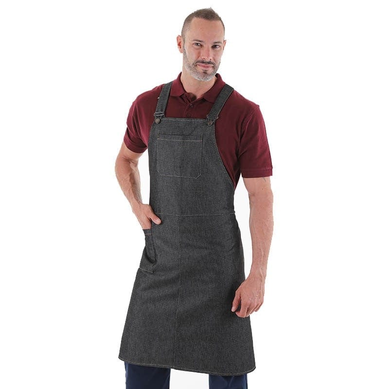 Urban Crossed Bib Apron Black Denim - MANELLI -  by Manelli | MANELLI``