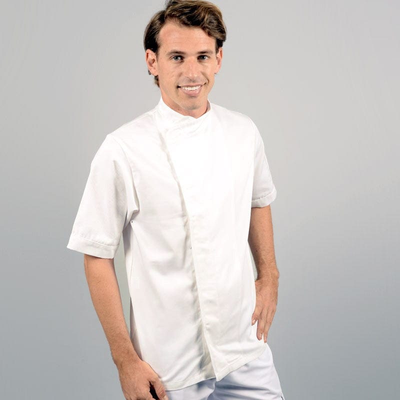 White Kitchen Coat Cotton 100 Percent Canvas - MANELLI -  by Manelli | MANELLI``