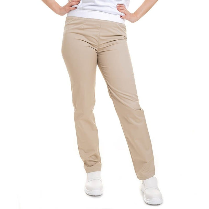 Women's Beige Slim Kitchen Trousers - Manelli -  by Manelli | MANELLI``