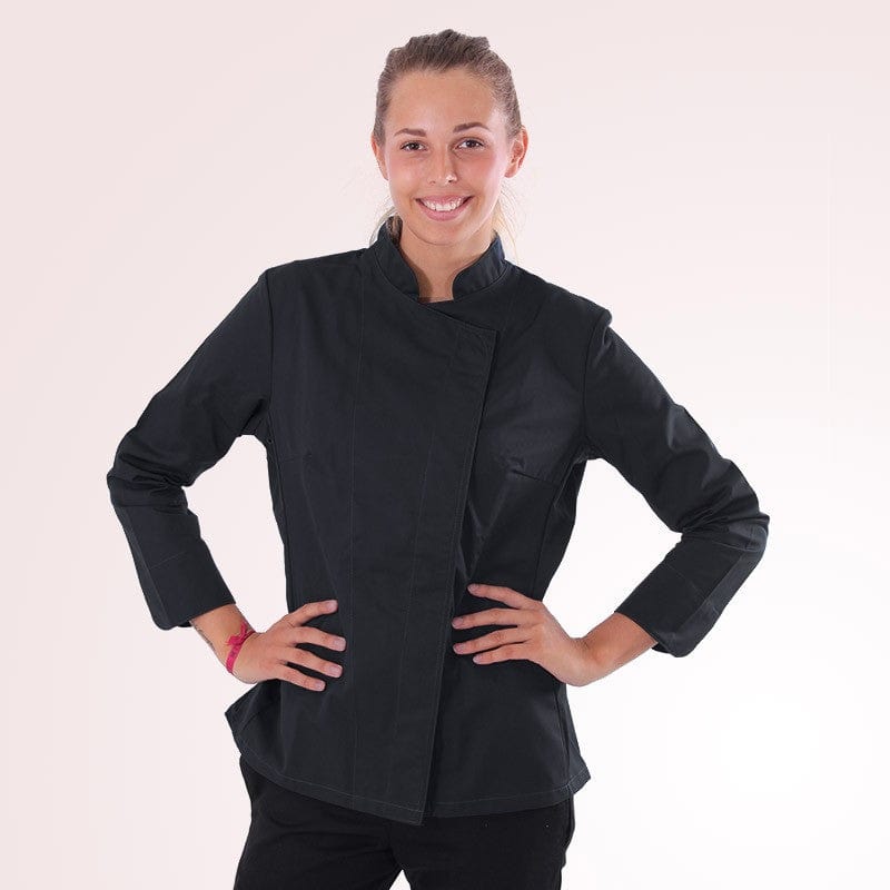 Women's Black Long Sleeve Kitchen Coat Large Size - MANELLI -  by Manelli | MANELLI``