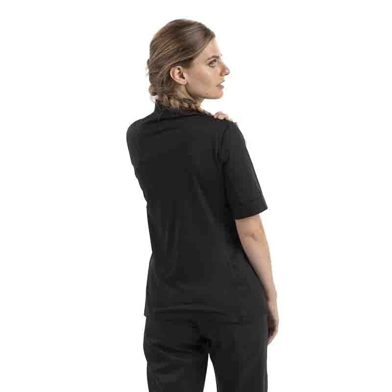 Women's Black Short Sleeve Chef Coat with Ventilated Back - MANELLI -  by Manelli | MANELLI``