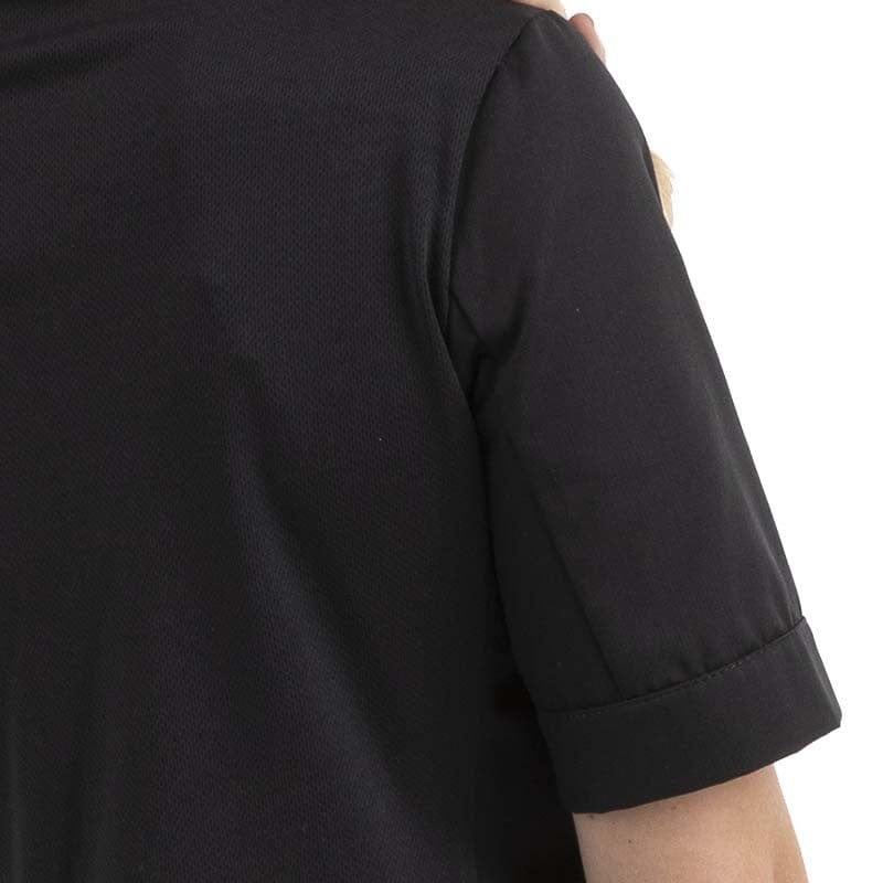 Women's Black Short Sleeve Chef Coat with Ventilated Back - MANELLI -  by Manelli | MANELLI``