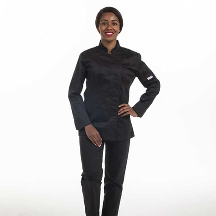 Women's Black Short Sleeve Kitchen Coat Large Size - MANELLI -  by Manelli | MANELLI``
